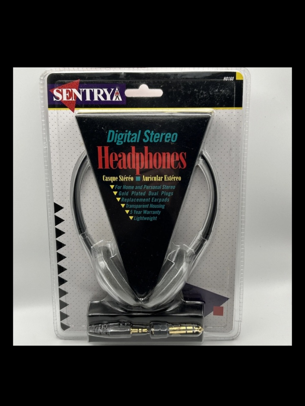 Sentry Digital Stereo Headphones  80s 90s Vintage Decor Display Or Use H0160 NOS